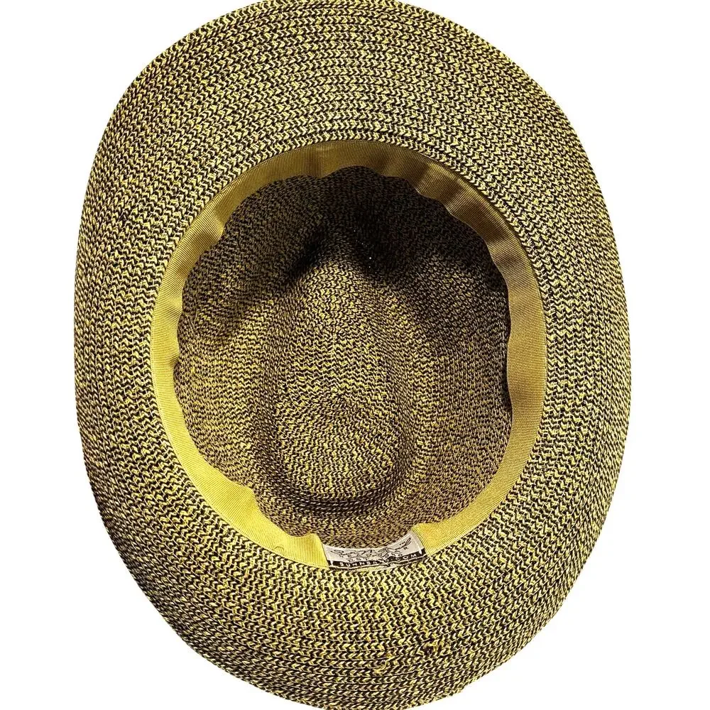 Sea 'n' Sand straw sun hat fedora style unisex tan brown black woven casual